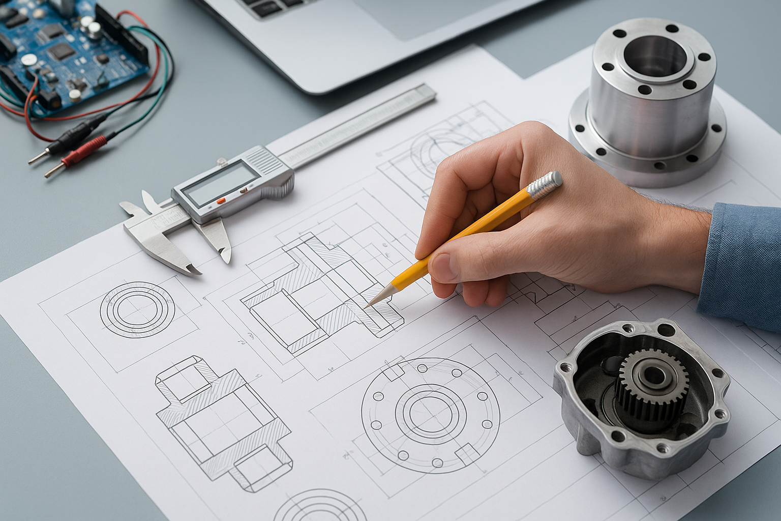 R&D prototyping and testing setup